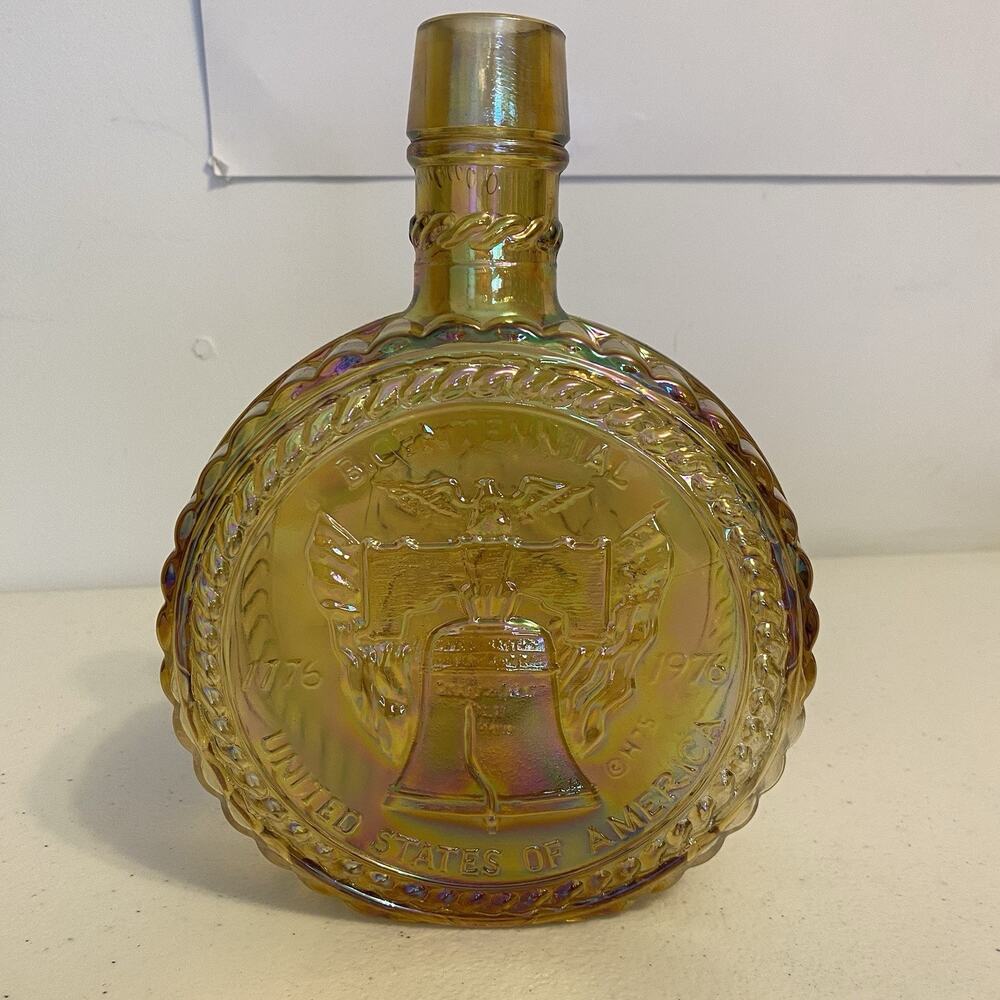 Wheaton Vintage Commemorative Decanter CarnivalGlass Spirit of '76 United States - Picture 7 of 7